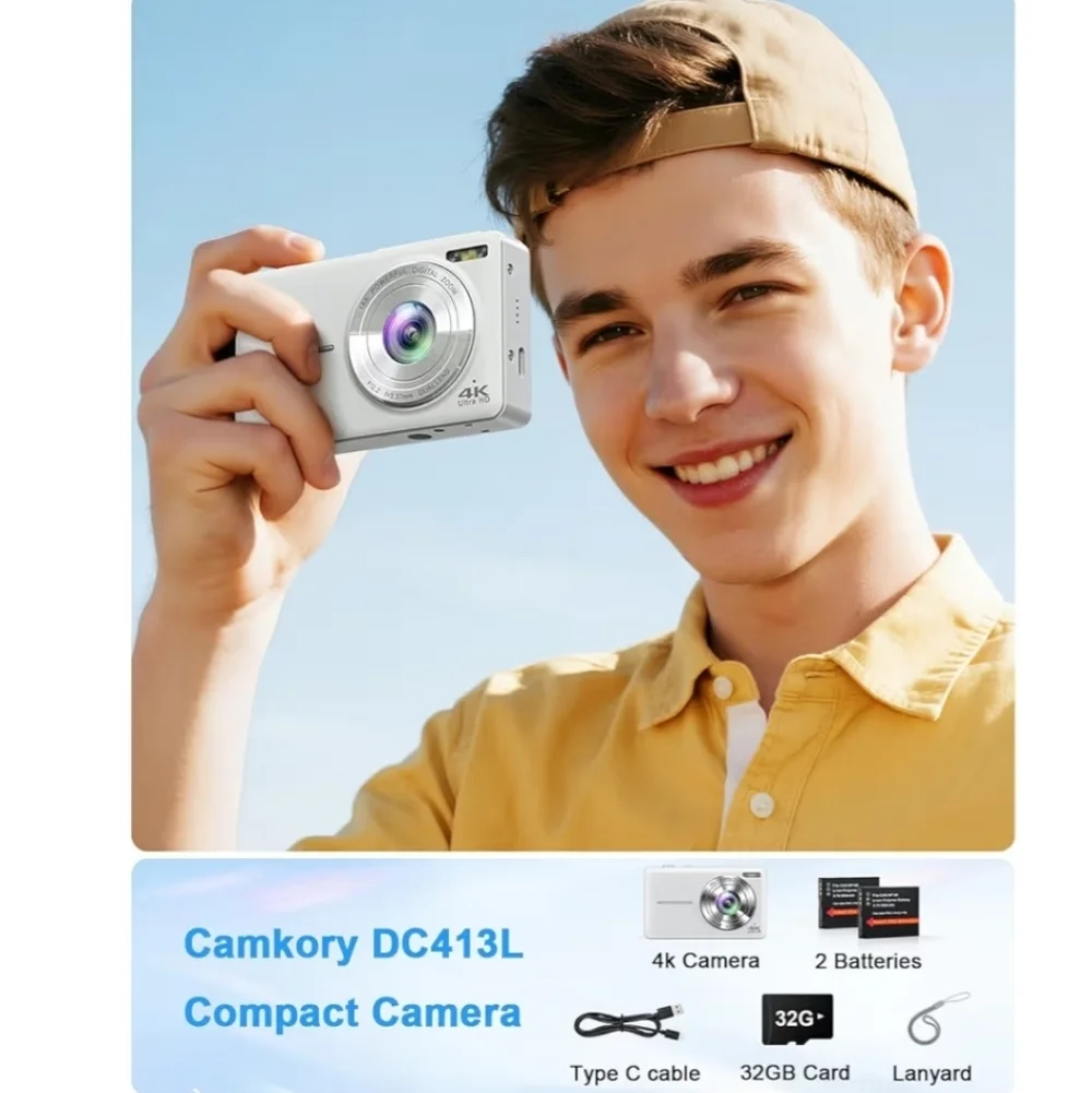 4K Digital Camera White